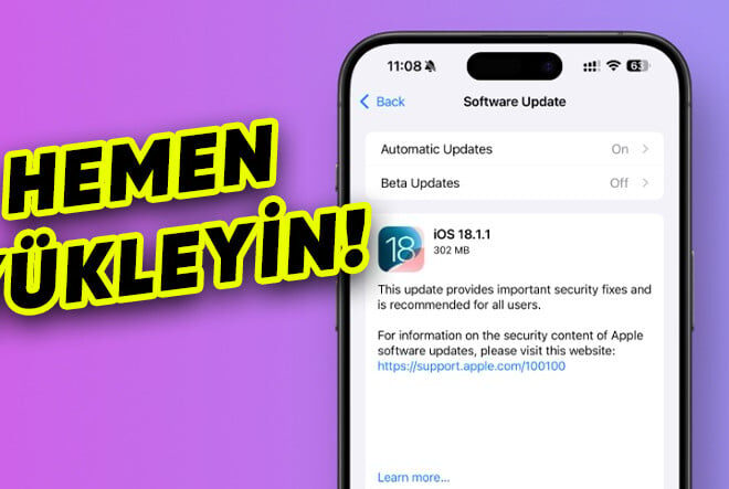 iPhone Sahiplerinin Acilen Yüklemeleri Gerekiyor: iOS 18.1.1 Yayımlandı